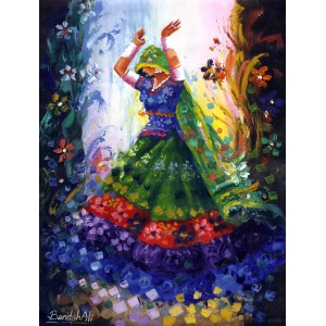 Bandah Ali, 24 x 18 Inch, Acrylic on Canvas, Figurative-Painting, AC-BNA-102